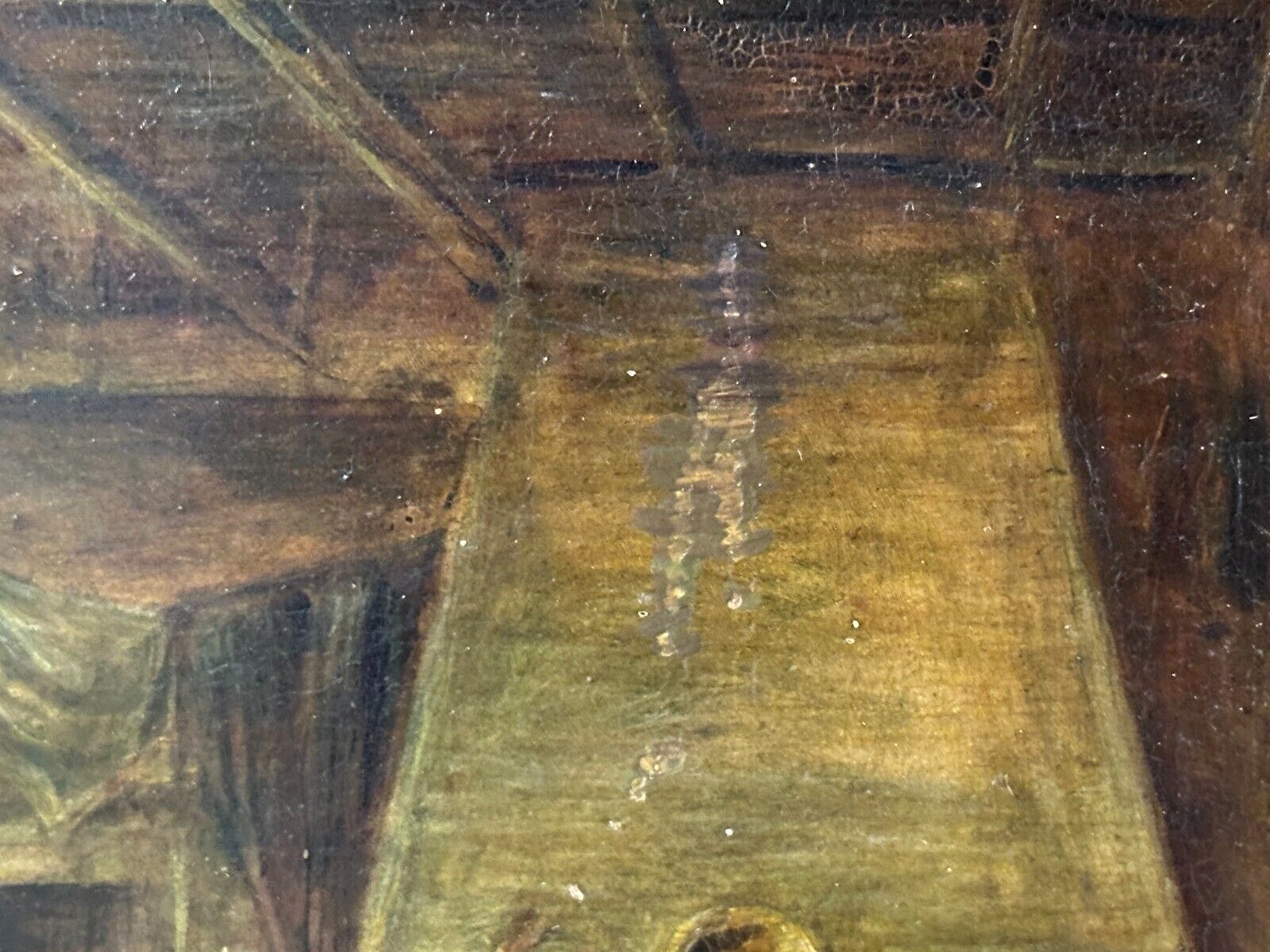 Öl auf auf Kupferplatte - Genre - Wirtshausszene nach David Teniers - gerahmt2