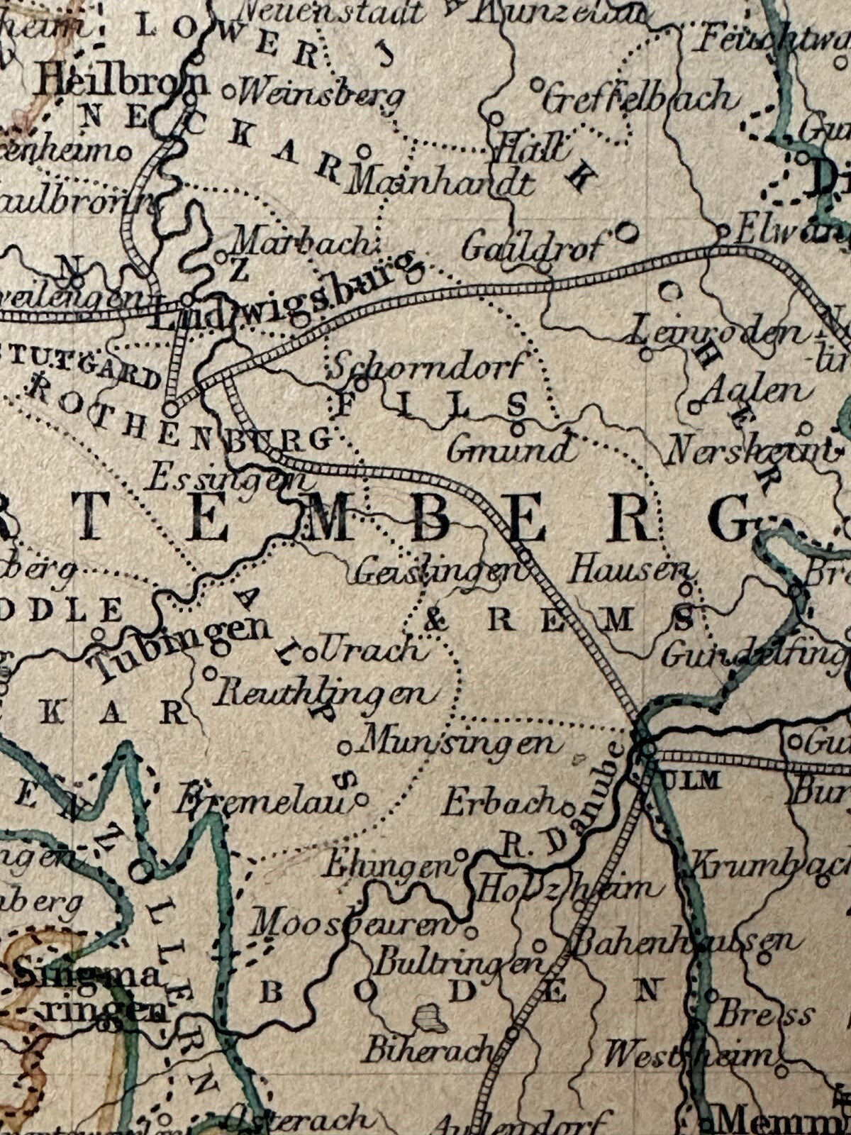 Landkarte Germany Deutschland 1853 - Stahlstich mit Städteansichten - J. Rapkin16