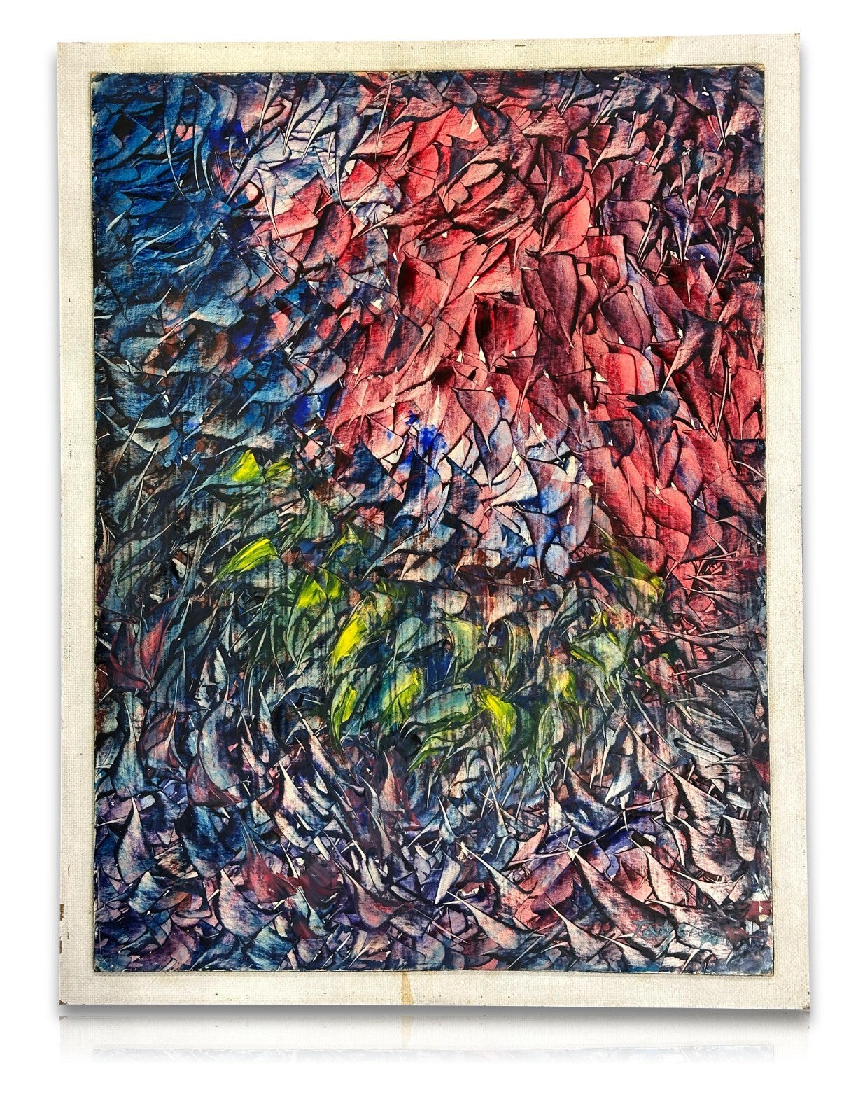 Alfred Tatzel - Öl auf Hartfaser - Mutationen - farbliche Komposition - signiert0