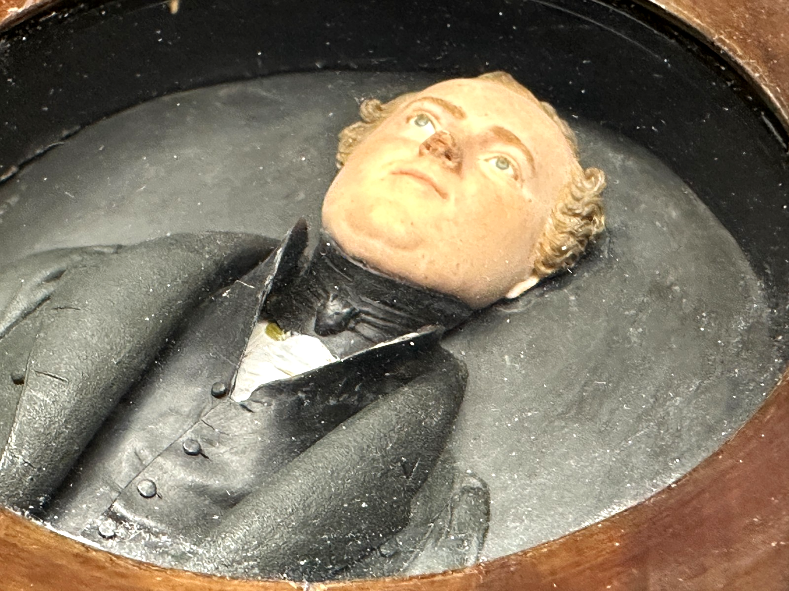 Seltene Wachs-Reliefbildnisse (Biedermeier) - Ehepaar Dörtenbach - Calw, um 183510