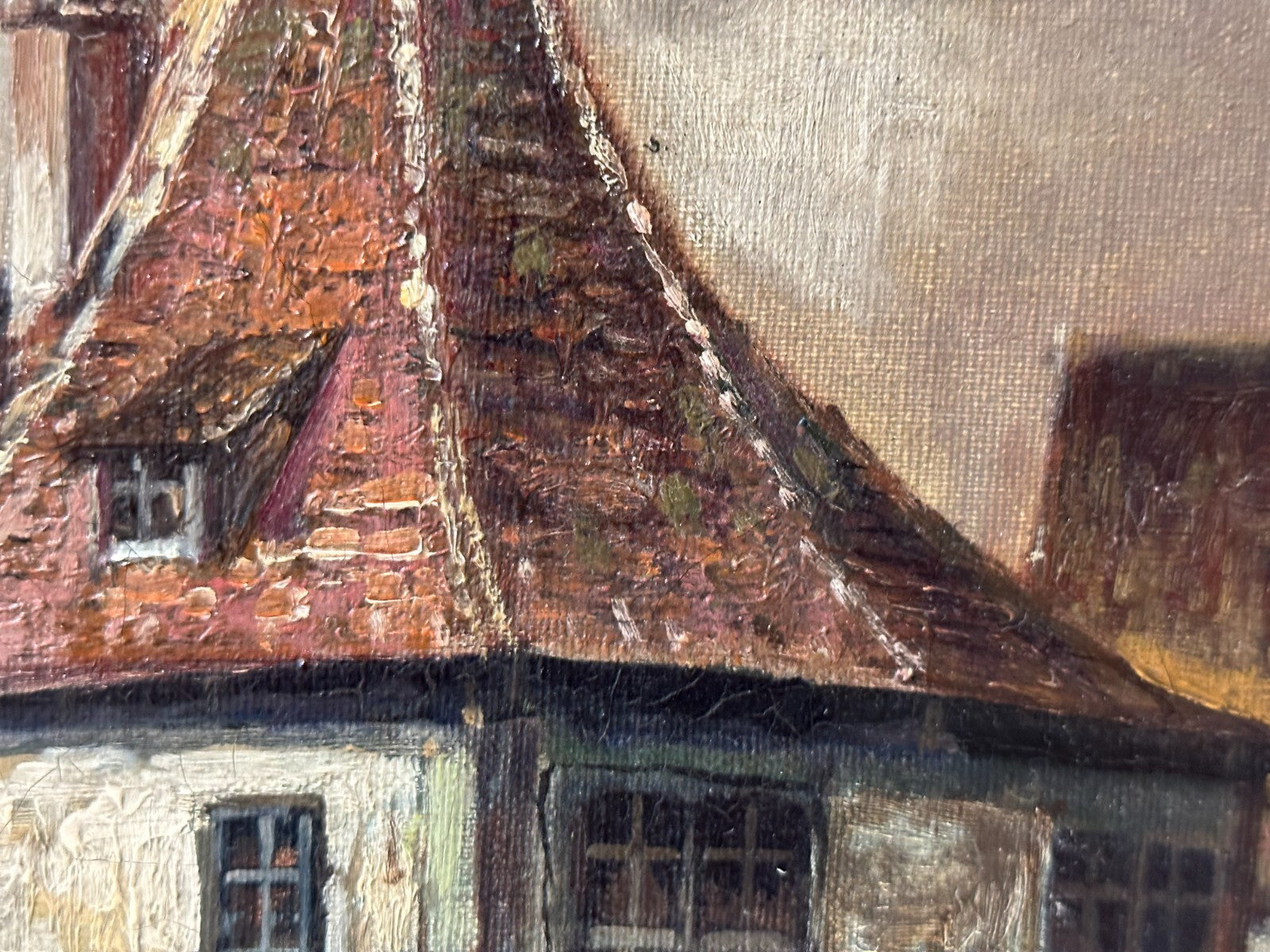 Öl auf Leinwand - Hermann Wolff - Hegereiterhaus Rothenburg a. d. T. - signiert10