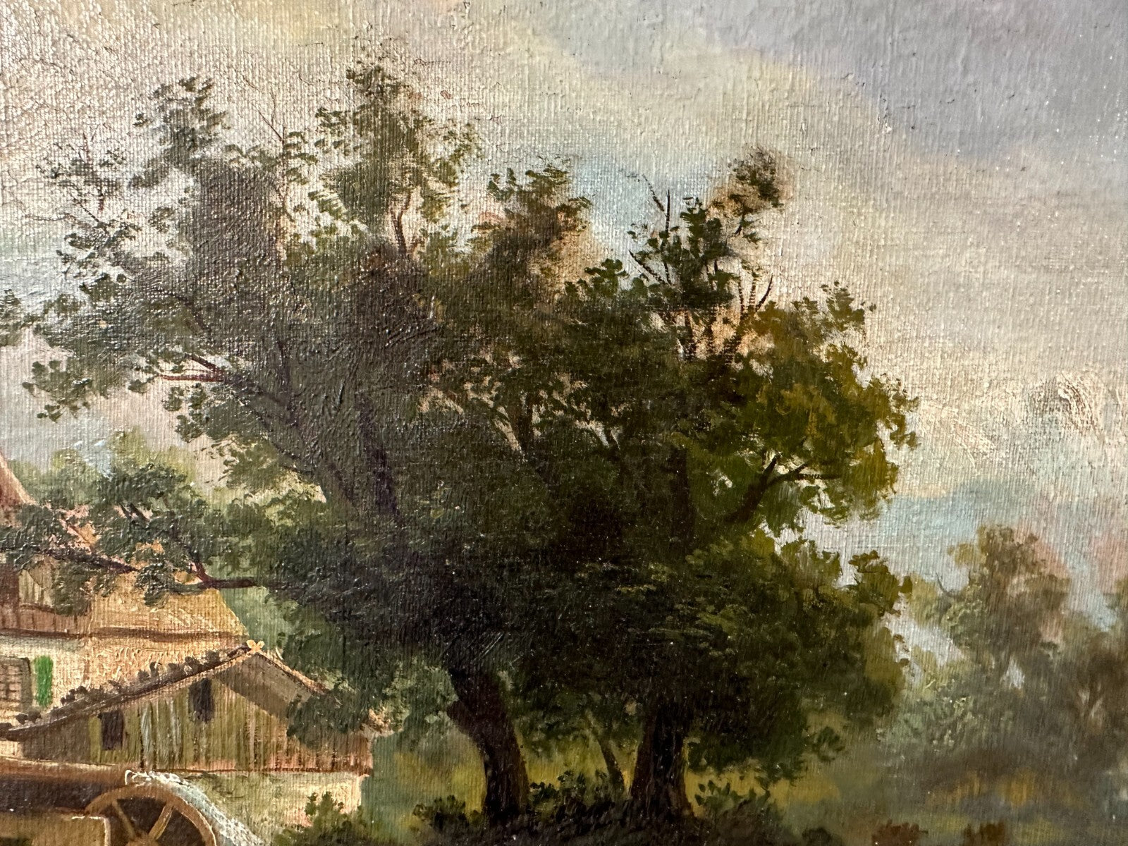 Öl auf Leinwand - A. Moser - Landschaftsgemälde - Voralpen um 18807