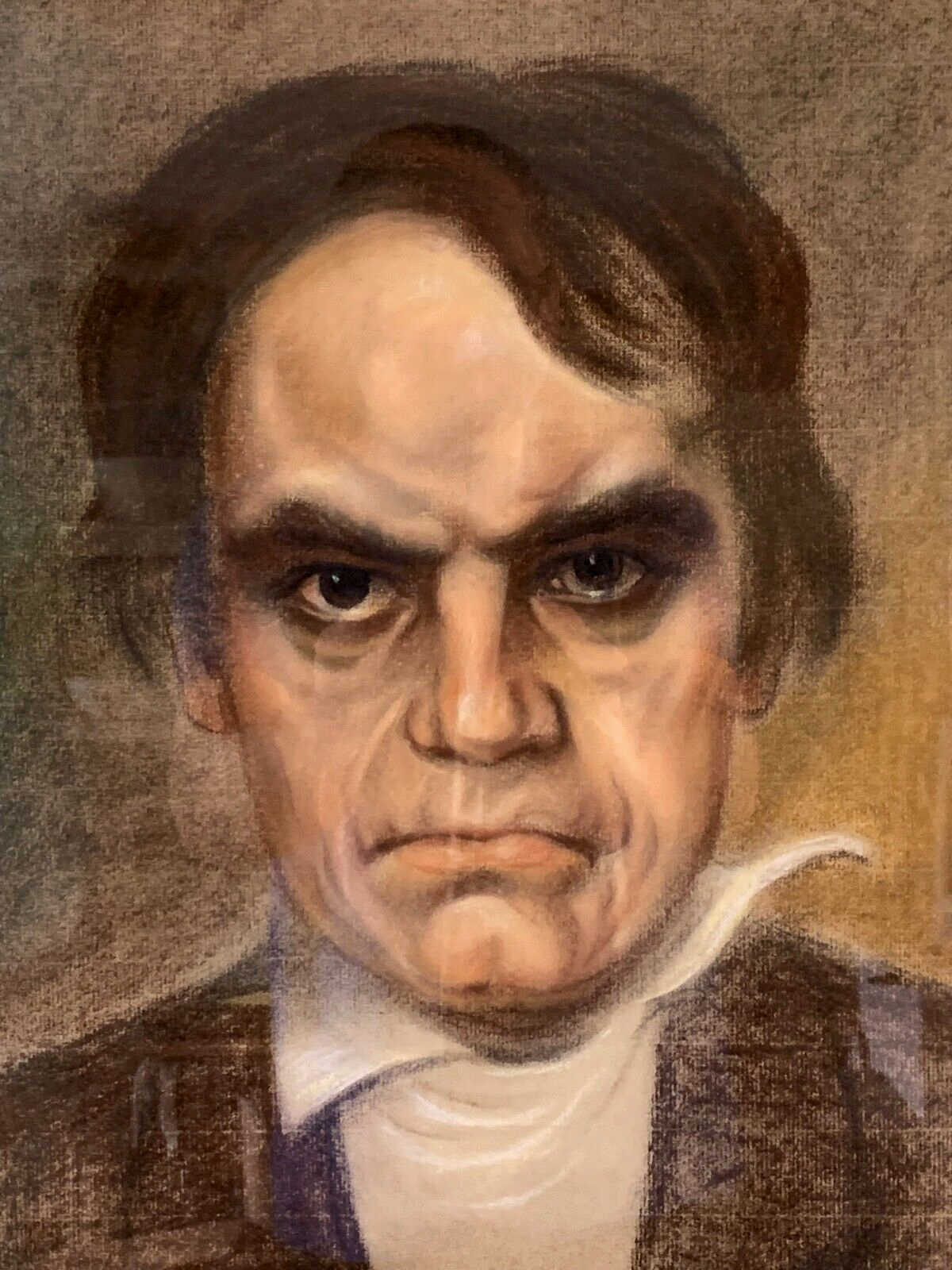 Fritz Schönefeld 1945 - Ludwig van Beethoven - Porträt - Mischtechnik - gerahmt2