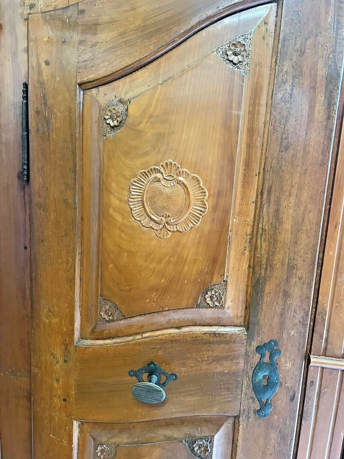 barocker Bodensee Schrank Kleiderschrank Hallenschrank - um 1800 - Kirschholz3
