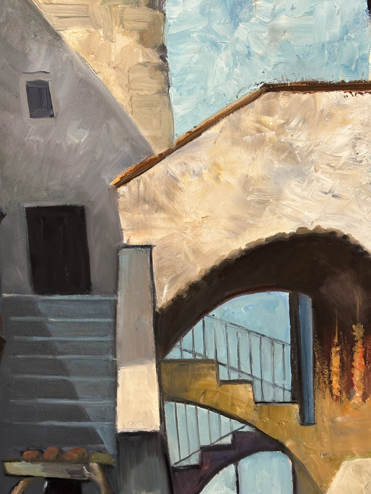 Franz Probst - 'Treppenbogen auf Ischia' - Öl auf Leinwand - 1994 - signiert1