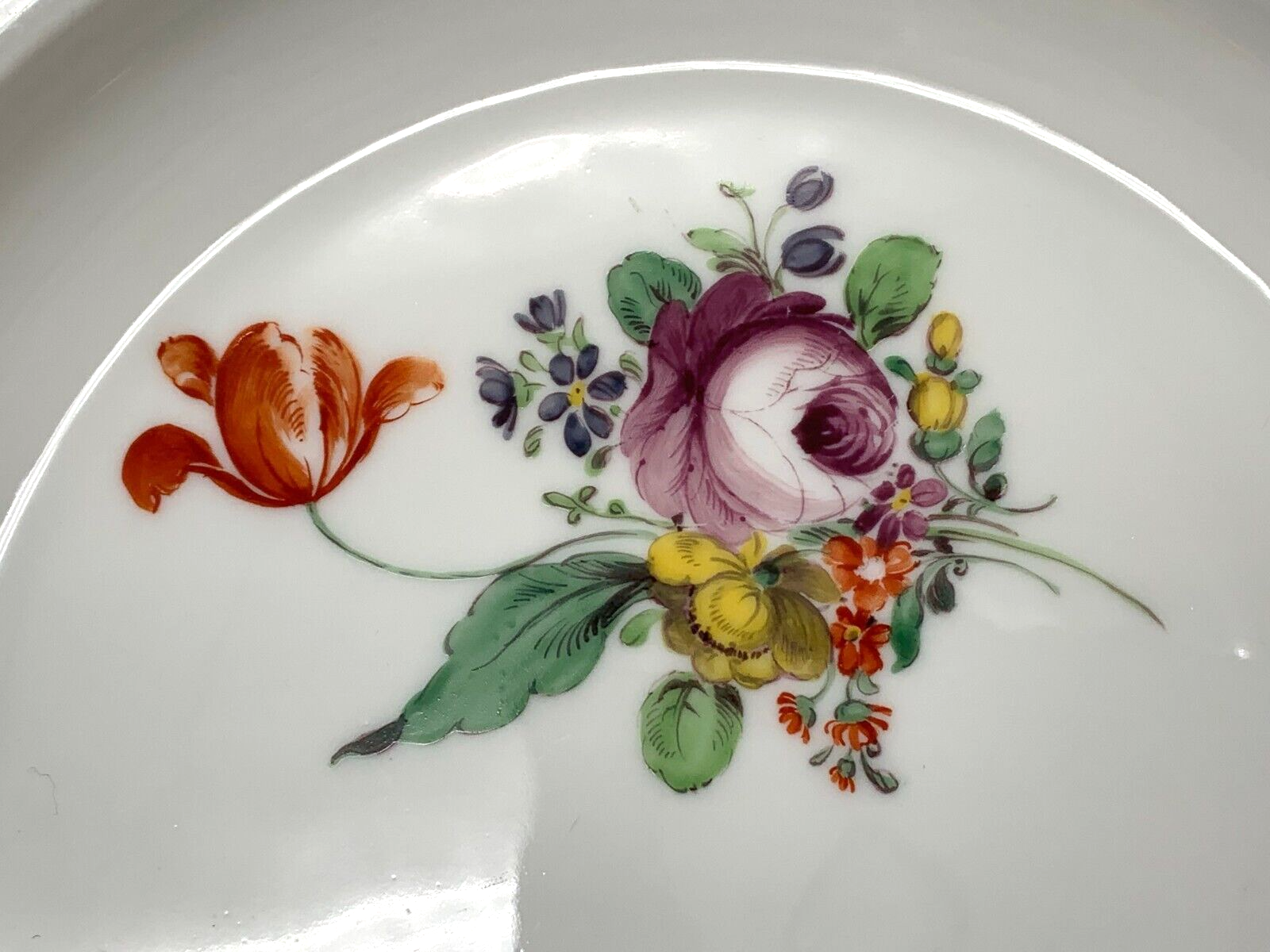 Nymphenburg - Porzellan Teller - Blumenbukett - ca 1920/30 - Streublumen Bukett7