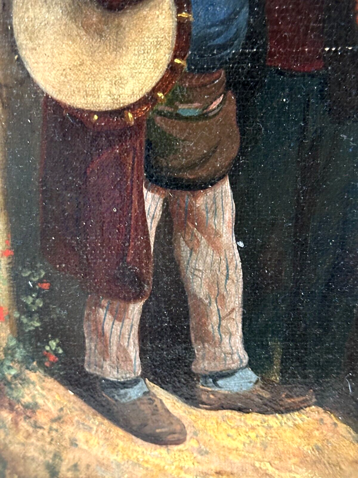 Öl auf Leinwand - Clement Pruche 1811–1890 - Straßenmusiker 1836 - signiert8
