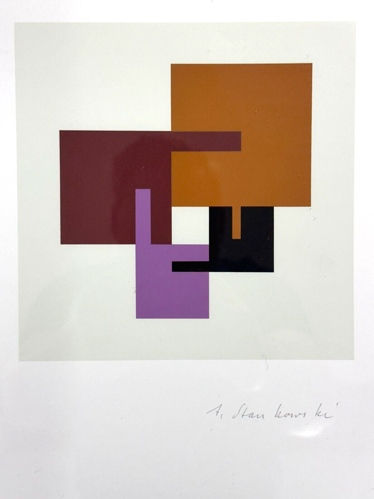 Anton Stankowski - Siebdruck - Untitled - geometrische Komposition - signiert1