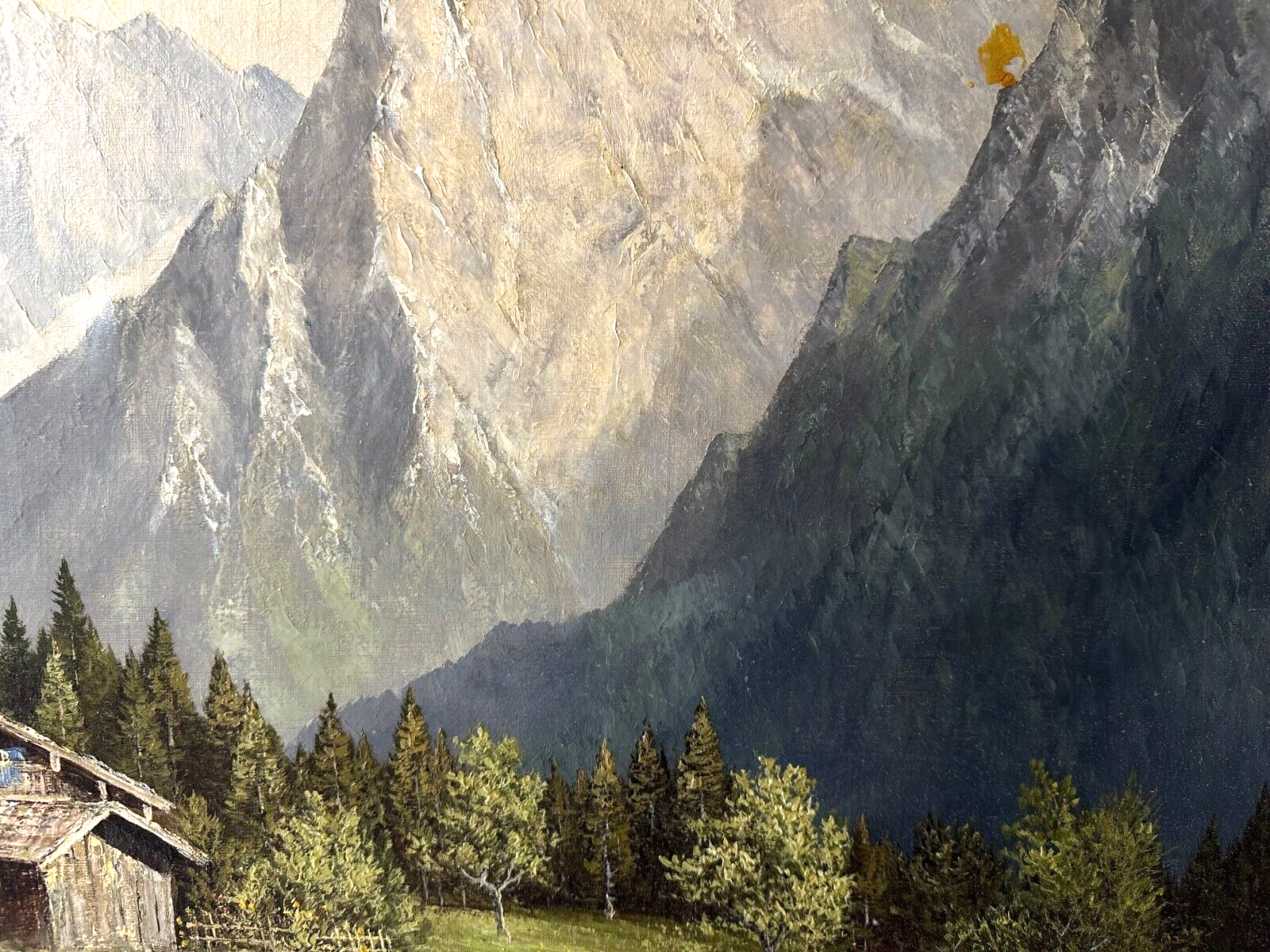 Öl auf auf Leinwand - Tiroler Hof mit wilden Kaiser - Meyer München - signiert2