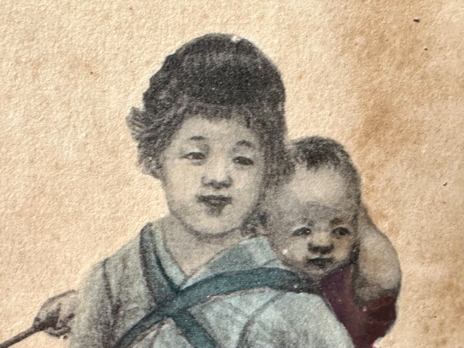 George Chinnery 1774 - 1852 - Chinesische Mutter mit Kind - Wasserfarben - RAR2