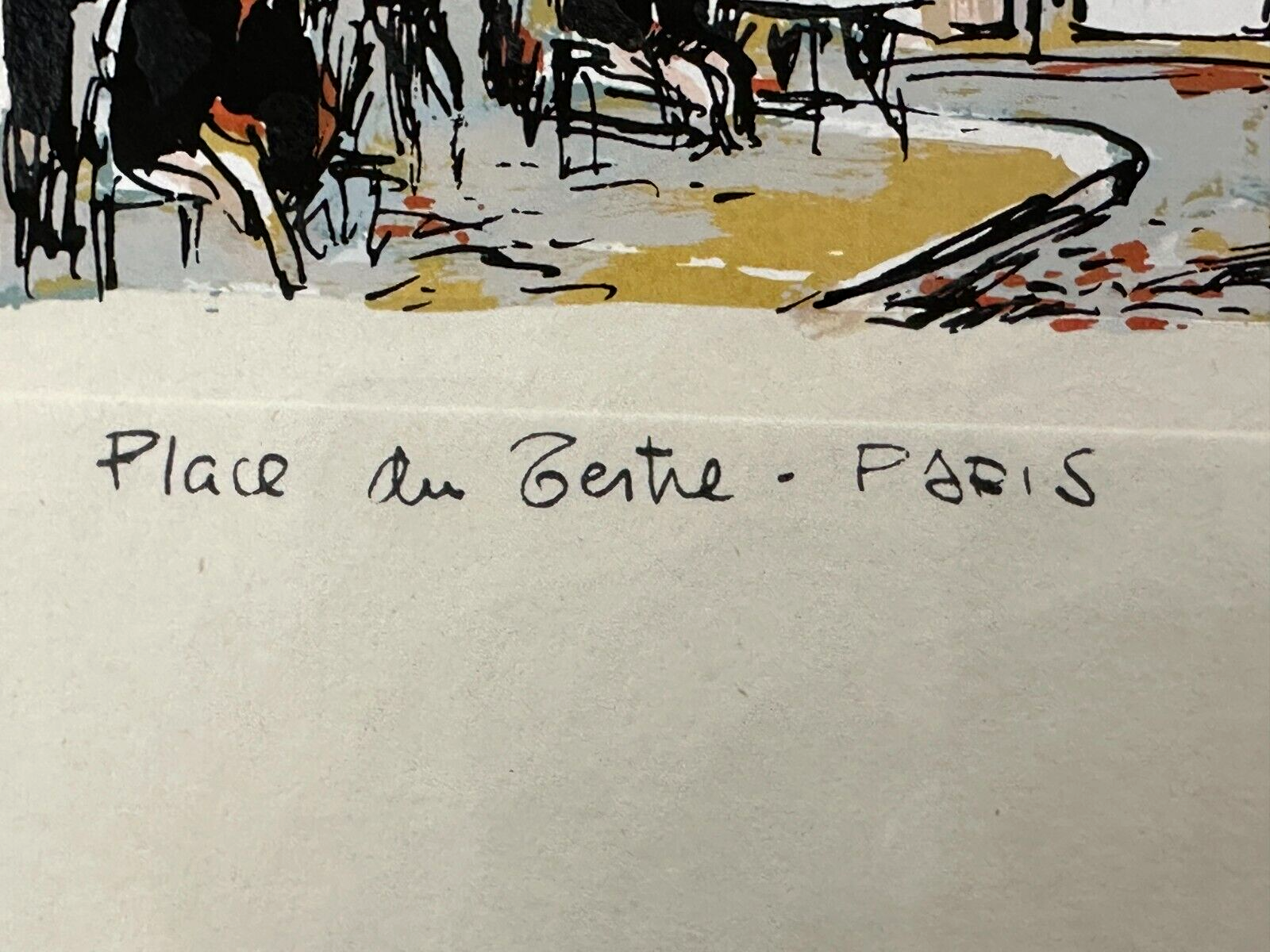 Ortiz Alfau 1935-2000 - Farbserigraphie - Paris 'Place dz Tertre' - 19737