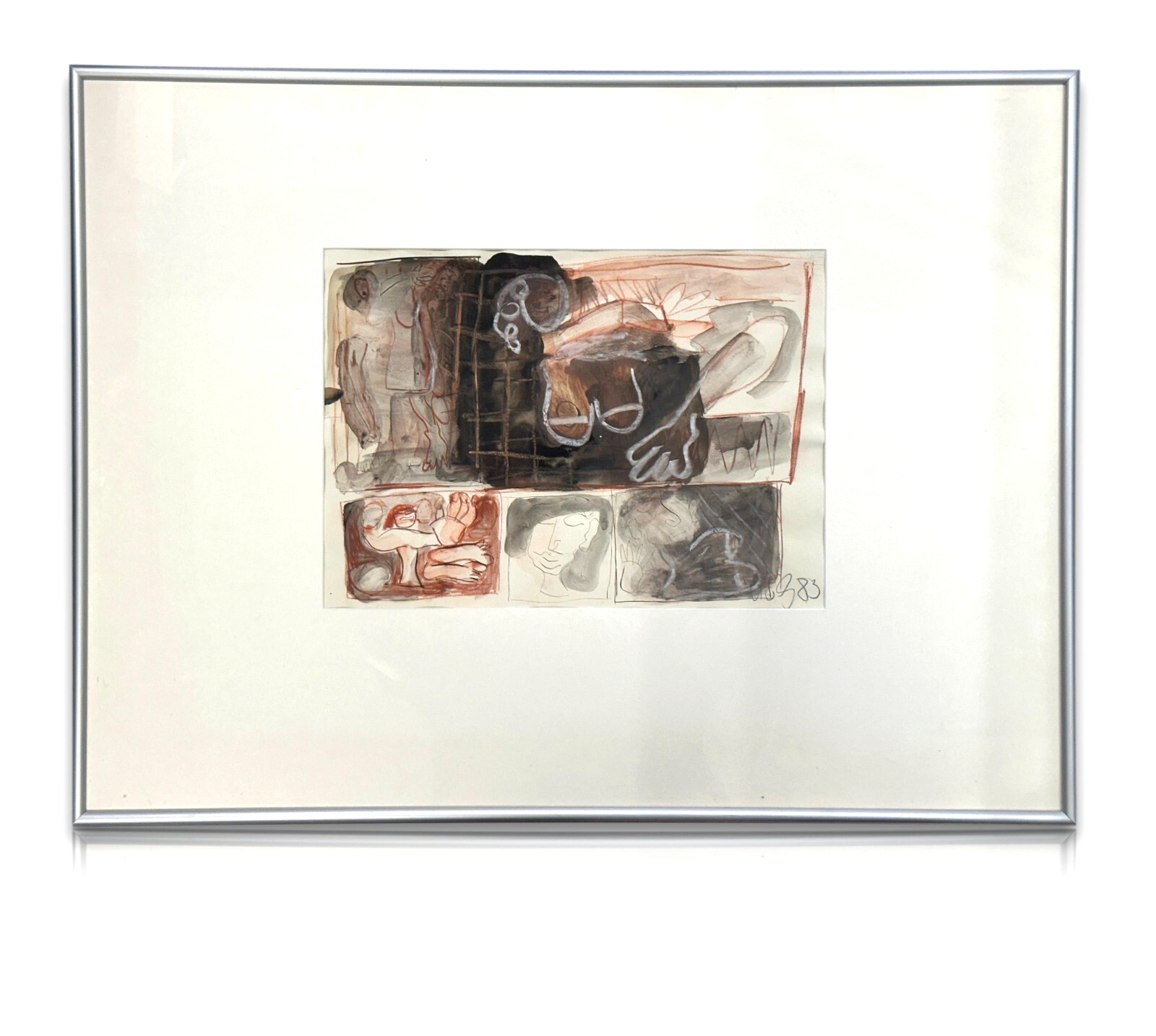 Ulla von Gierke (UvG) - 1986 – Abstrakte Komposition - Acryl auf Leinwand - sig0