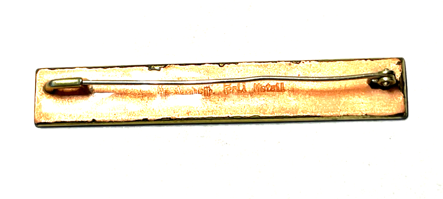 Vintage Perli Handarbeit Emaille Metall Brosche Anstecknadel sehr gepflegt4