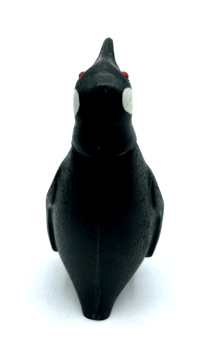 Breba Pinguin Wackelkopf rote Augen 1970er Jahre Höhe ca. 8 cm Kunststoff Nr. 22