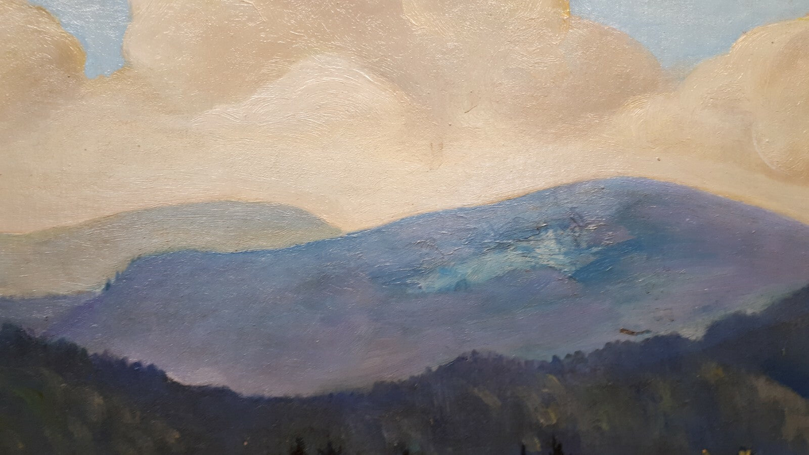 EUGENE SPIRO - Gemälde Öl auf Platte - Süddeutsche Landschaft - signiert 19493