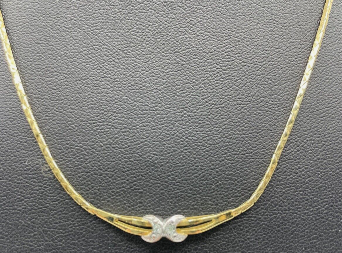 333 Gold 8 K Halskette Collier ROWI 2 Diamanten Juwelier Infinity zeitloser Chic1