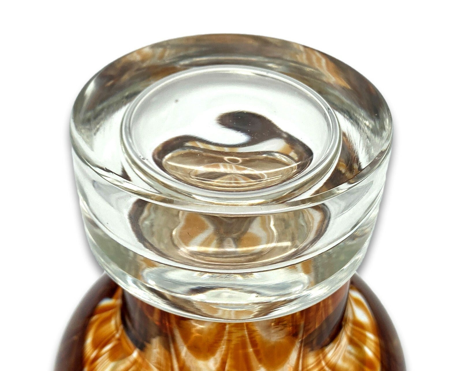 Murano Gino Cendese Vetri - Golden Fenicio - Amber - Karaffe mit Stopfen 2