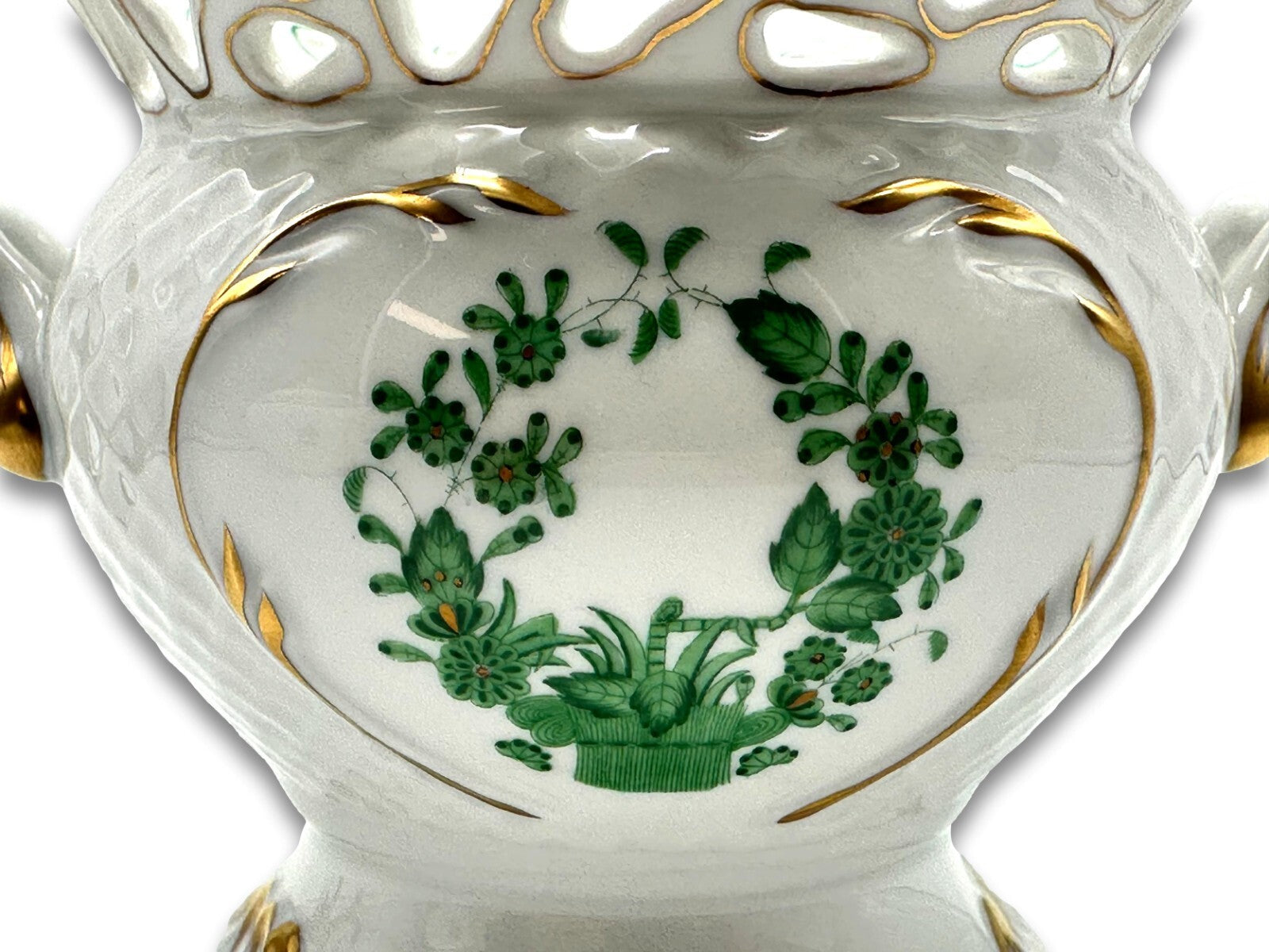 Herend 6547 AV - Cachepot Übertopf - Porzellan - Apponyi Green - Handbemalt5