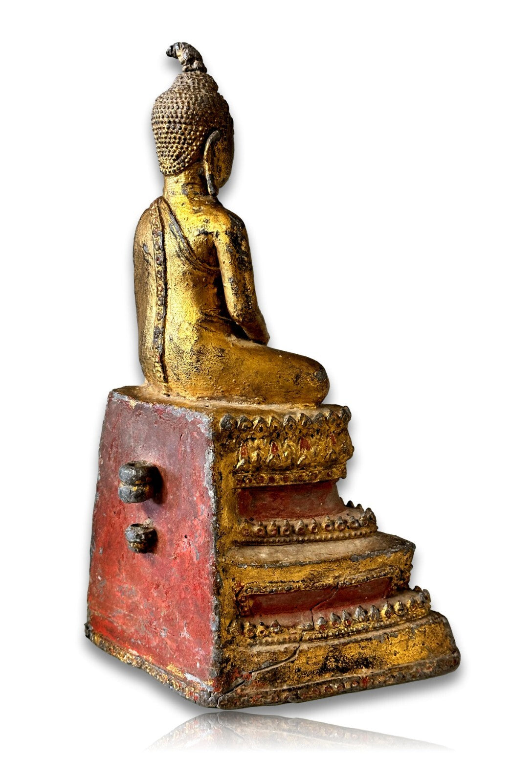 Feuervergoldeter Bronze - Buddha - Dhyana Mudra - Thailand 19. Jahrhundert4