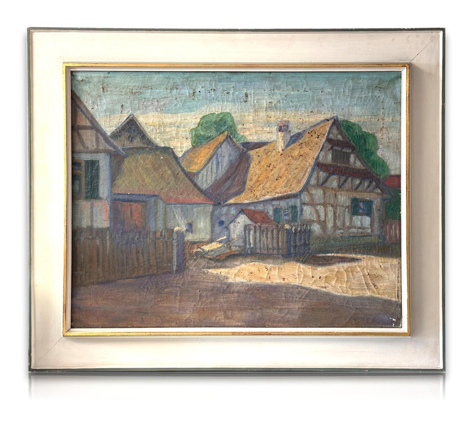 Reiner Wagner - Öl auf Leinwand - süddeutsches Dorfidyll - signiert - gerahmt0