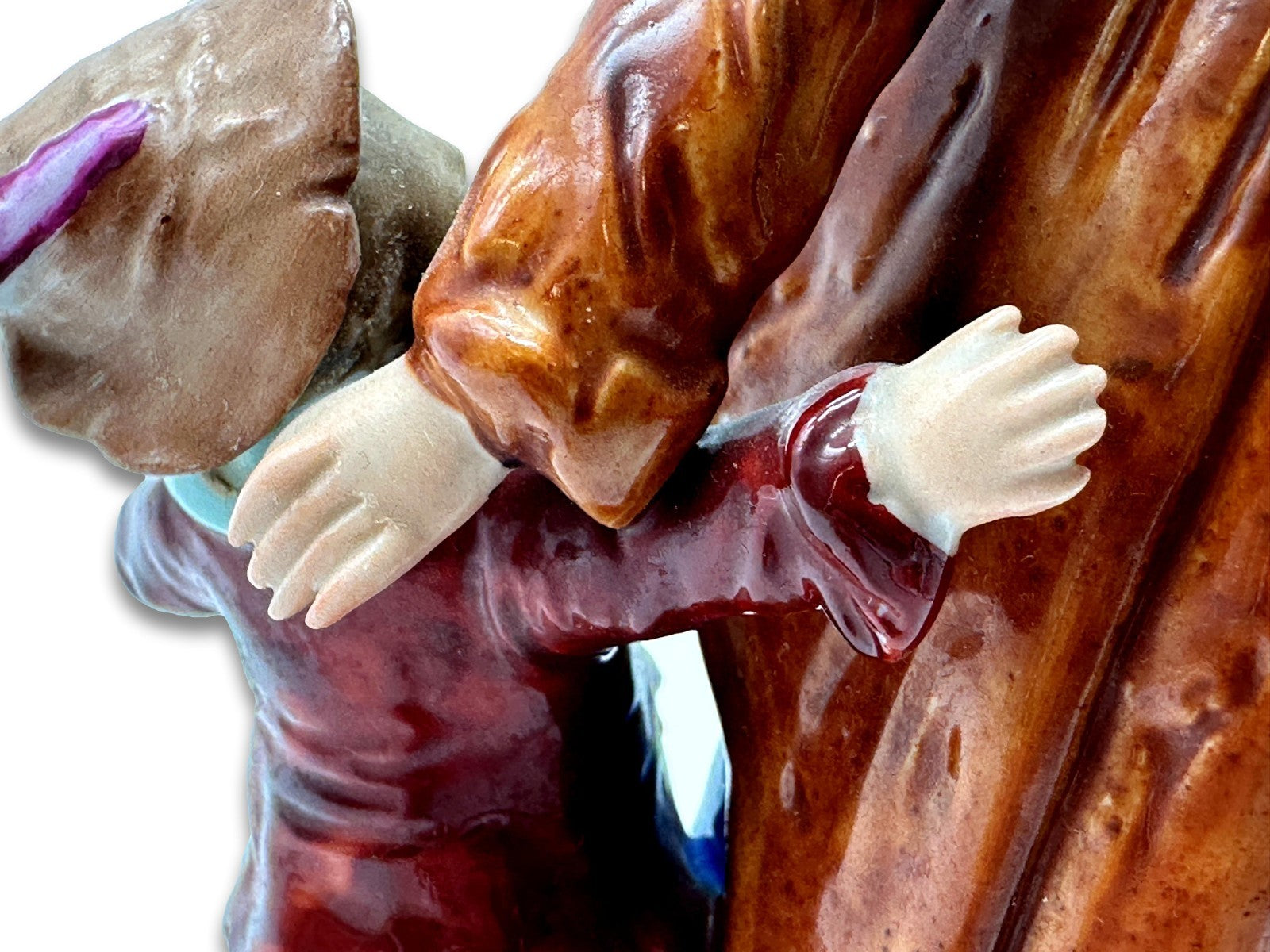 Jugendstil Sitzendorf Porzellanfigur – Frau mit Kindern um 1900 – fein bemalt5