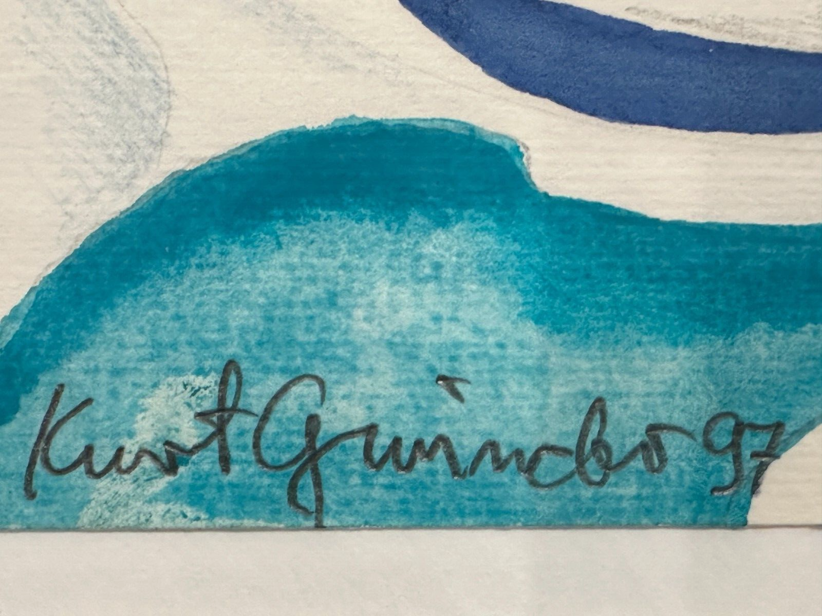 Kurt Gminder - Mixed Media Acylfarben Bleistift - Untitled - grahmt signiert8