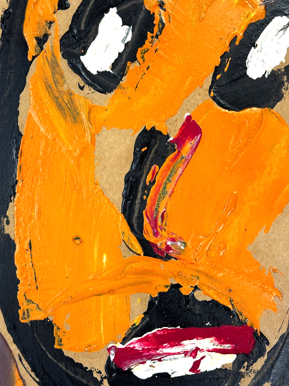Bohumil Samuel Kečíř – expressives Portrait/Maskenbild - signiert - gerahmt2