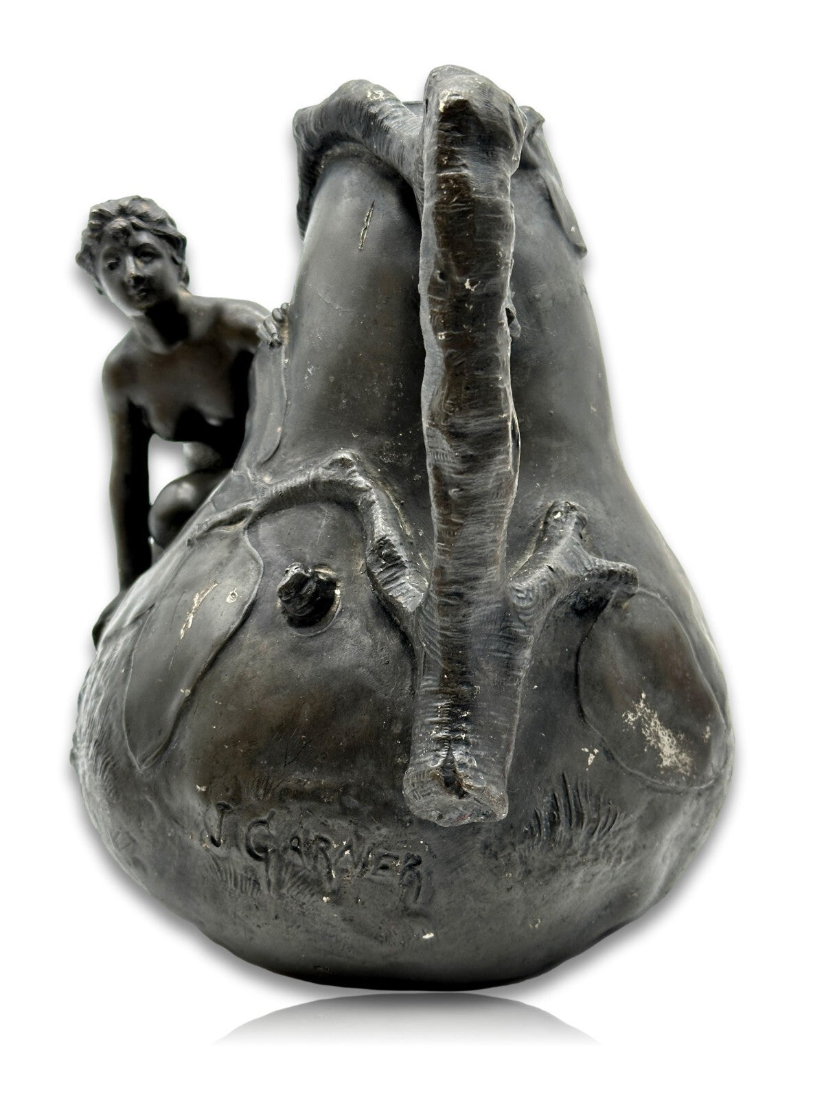 Jean Garnier 1853-1930 - Art Nouveau Jugendstil Vase um 1900 - weiblicher Akt6