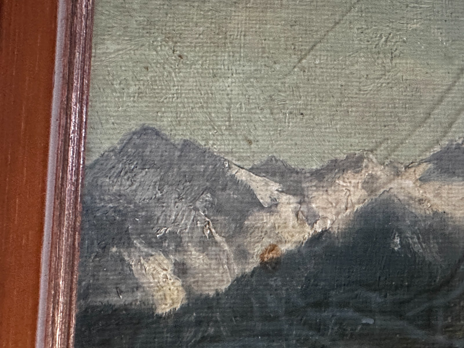Fritz Halberg-Krauss 1874–1951 Öl/Masonit Alpenpanorama signiert - Prunkrahmen8