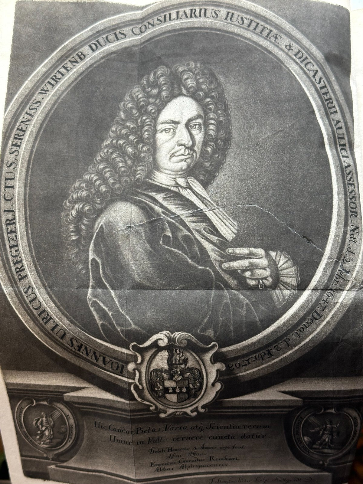 Johann Ulrich Pregitzer - Suevia Et Wirtembergia Sacra - Buch - 1717 Kuperstich6