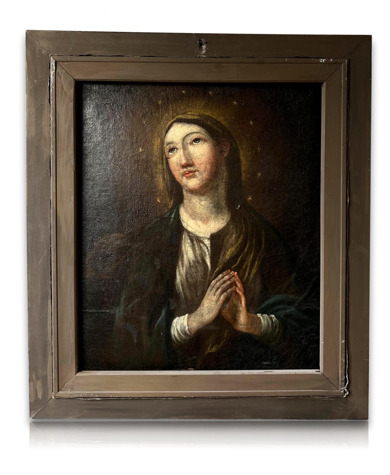 Doppelgemälde - Öl auf Leinwand - Die Heilige Familie & Jungfrau Maria - 18. Jhd1