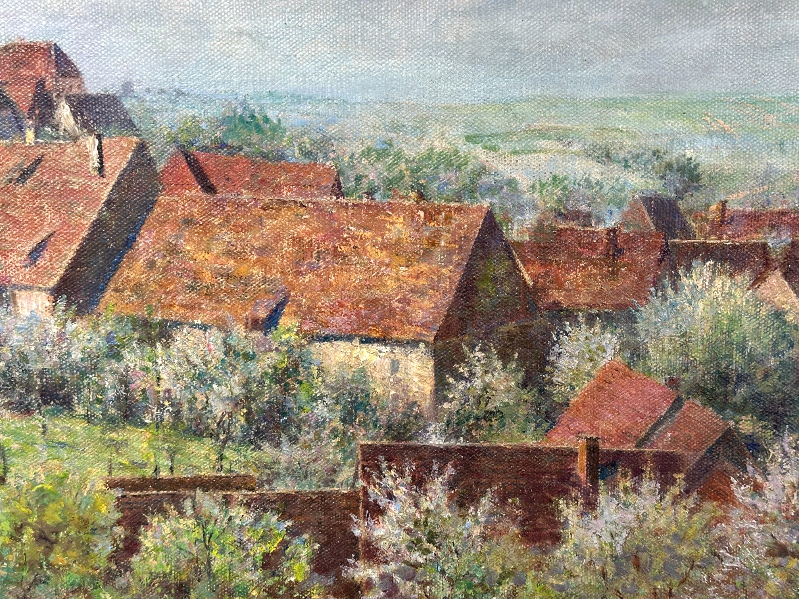Emil Uhl (1864–1945) – Ansicht von Langenburg (Hohenlohe) um 1924, Öl auf LW2