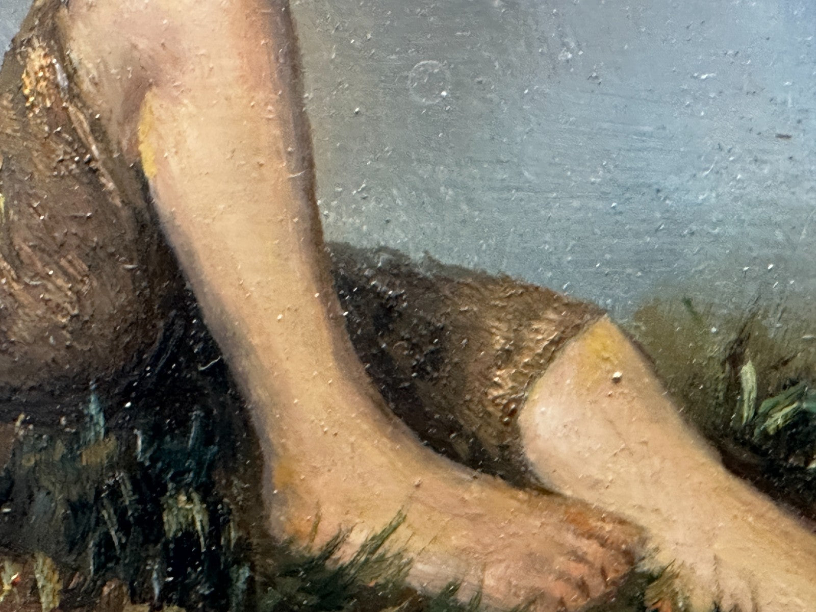 Öl auf Platte - Hirtenjunge - sign. Beurer - nach Franz von Lenbach - Realist7