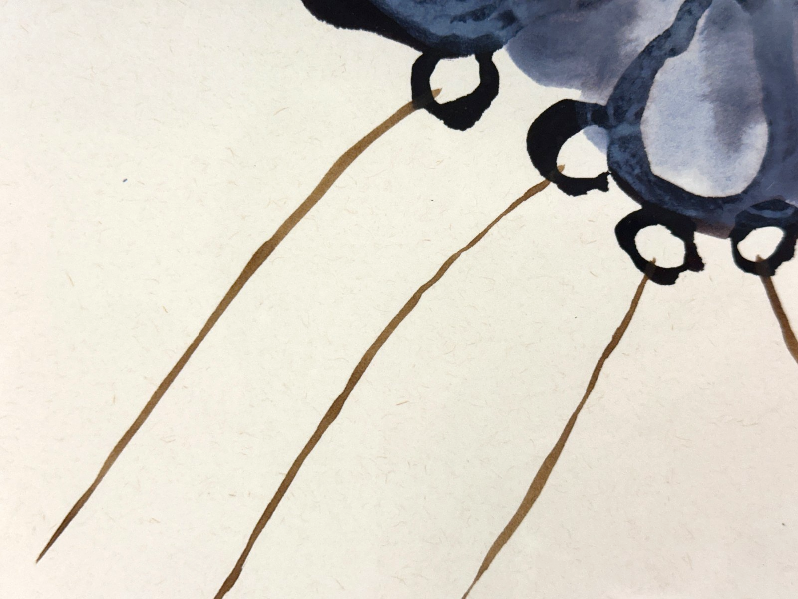 Carola Dewor – "Offenes System" (1999) - Aquarell - Unikat - gerahmt - 51x50 cm4