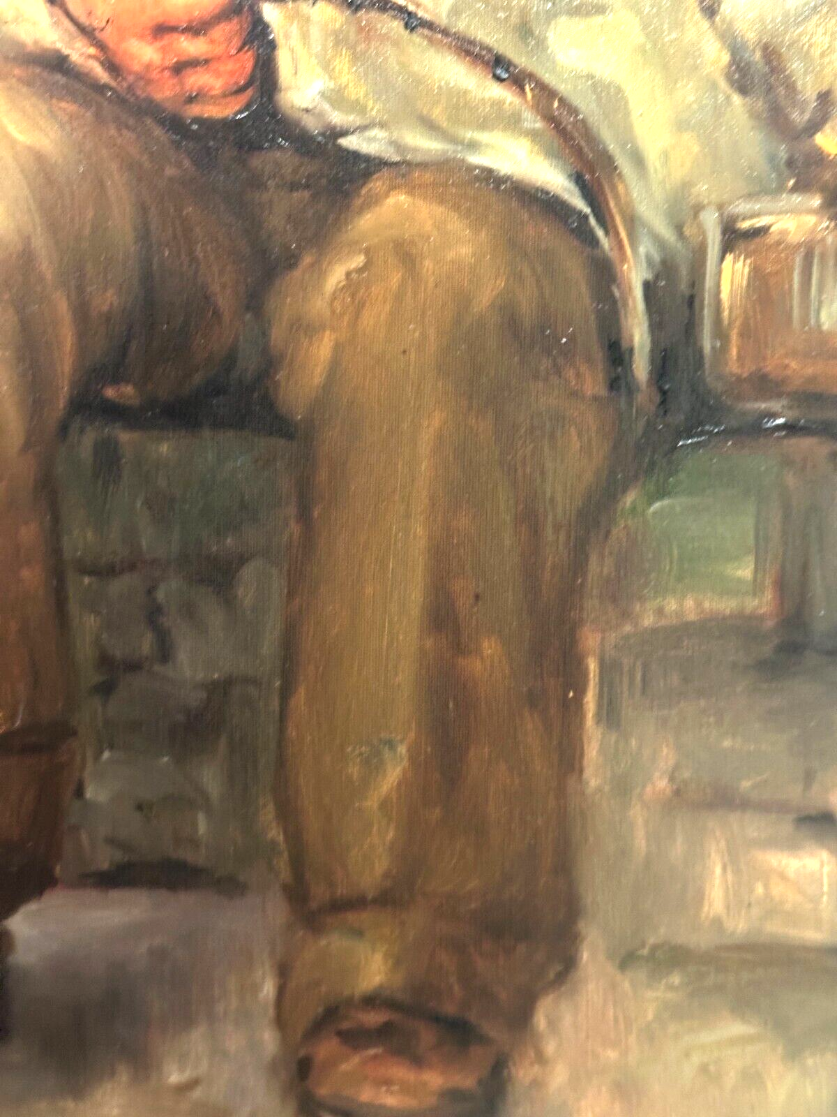 Öl auf Leinwand - Kinderportrait Knabe - gerahmt - signiert - sehr dekorativ5