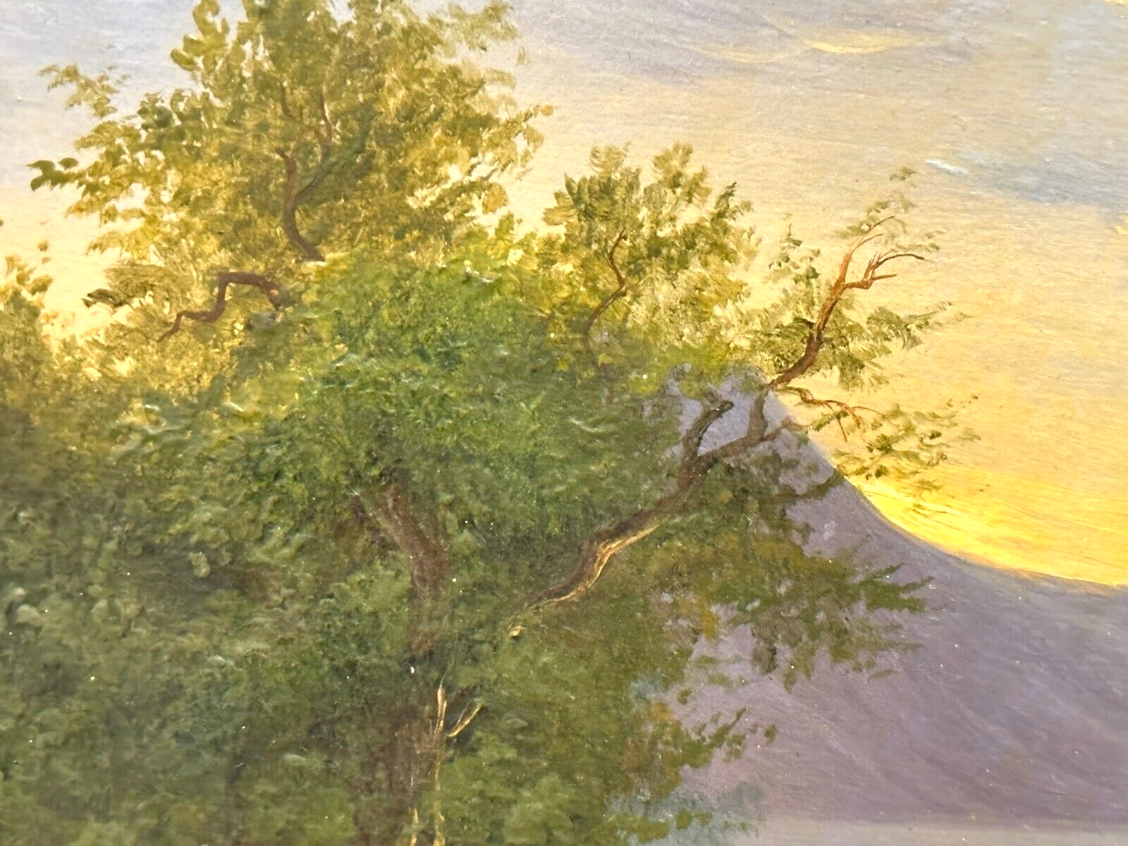 Öl auf auf Holz - Franz Sager 1821-ca. 1891 - Blick auf den Hallstättersee 18474