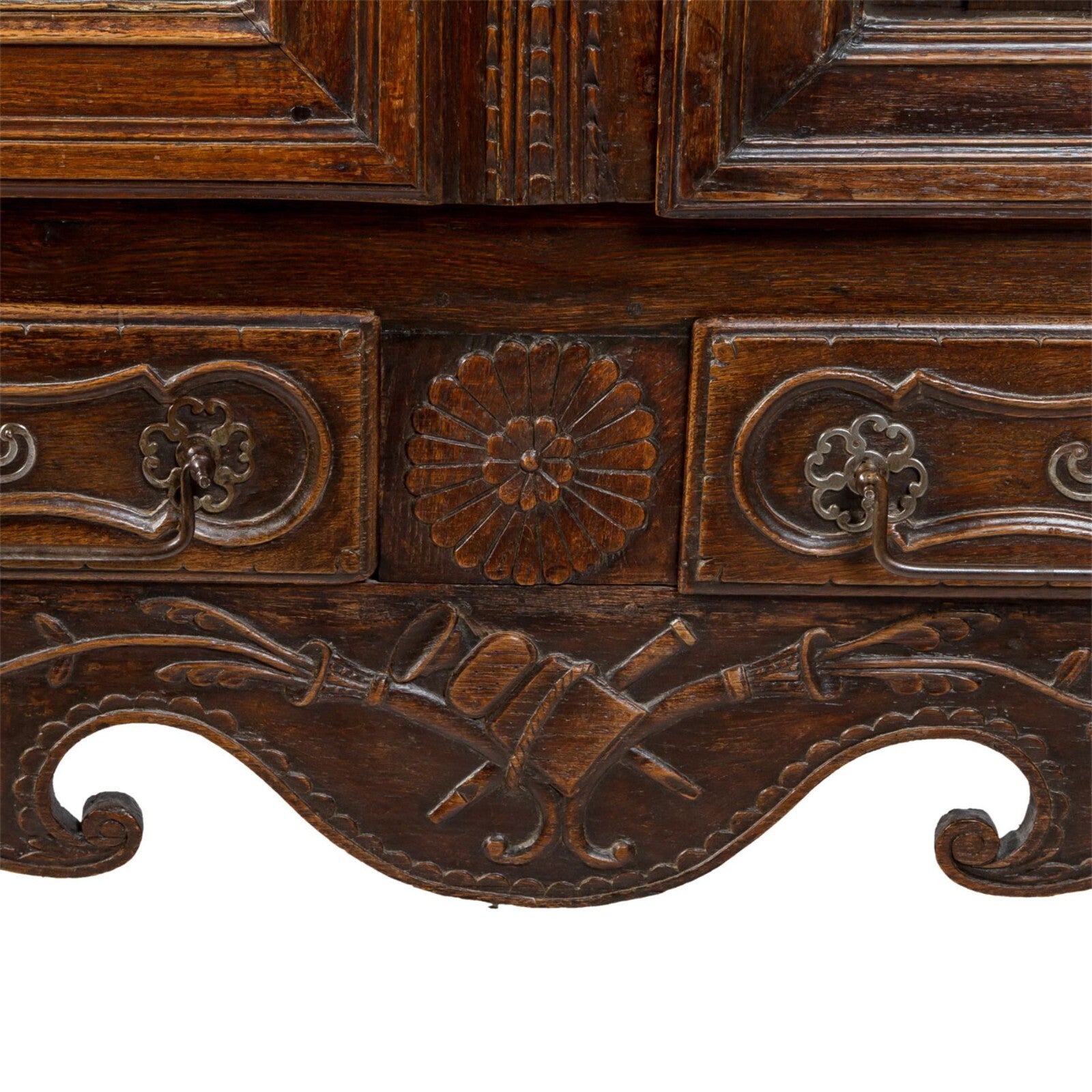 zweitüriger Lothringer Schrank - Vitrinenschrank - um 1780/90 - Eiche massiv5