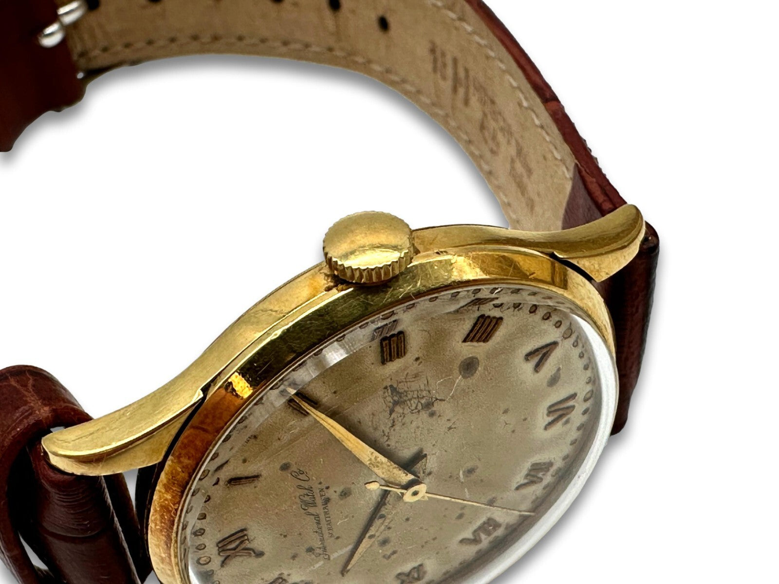 IWC Schaffhausen - Herrenuhr Aufzug - Cal. 86 - Bj 1948/49 - 18ct 750er Gold3