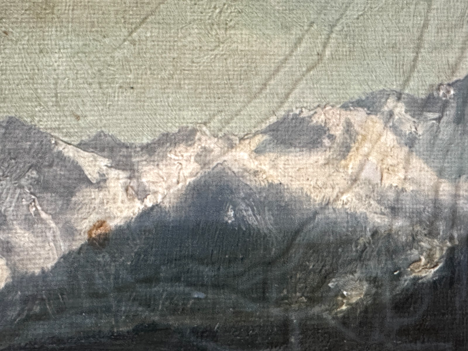 Fritz Halberg-Krauss 1874–1951 Öl/Masonit Alpenpanorama signiert - Prunkrahmen9
