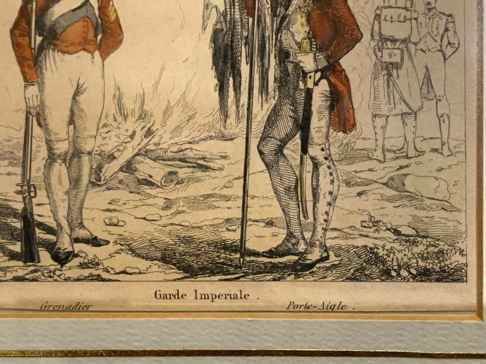 Lacauchie - Stahlstich koloriert - Französische Kaisergarde - Uniform 18005