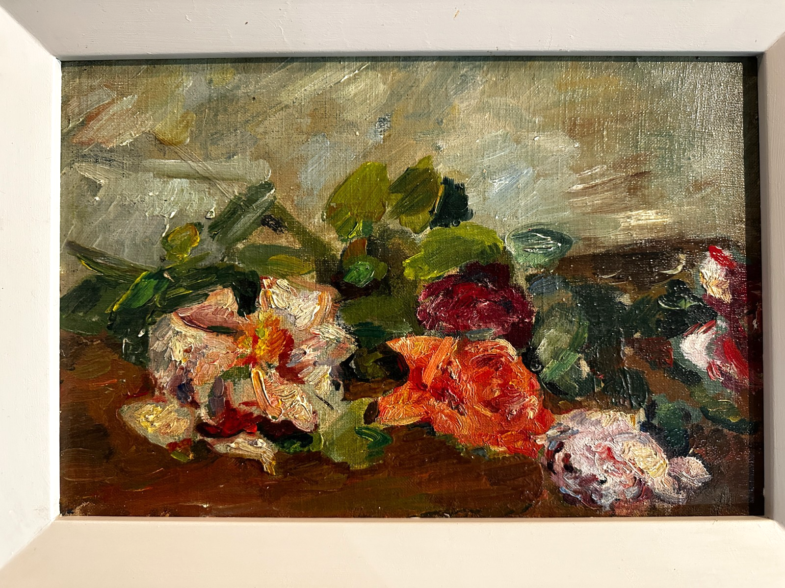 Helmut Baumann 1894-1978 – Blumenstillleben - 1966 - Öl auf Masonit - signiert1
