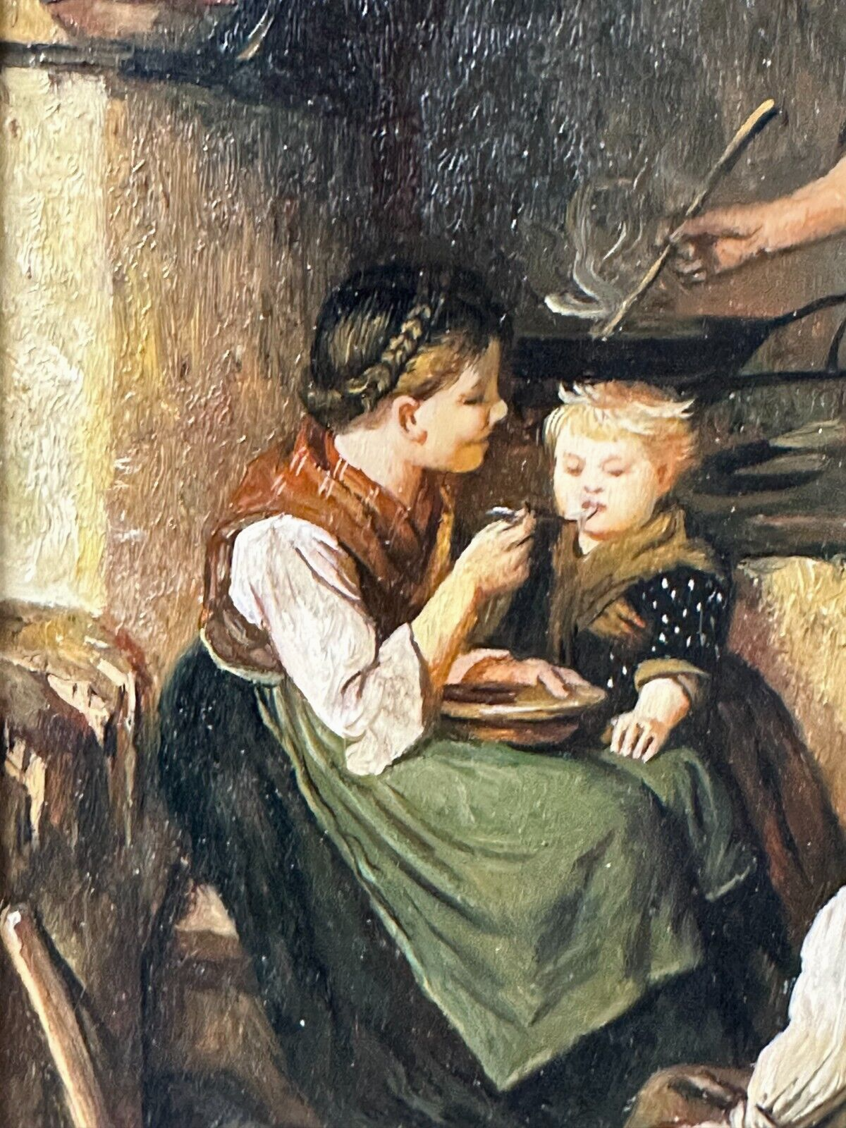 Öl auf Holz - Van der Pool - Genre Malerei - Signiert - Gerahmt - Küche mit Frau3
