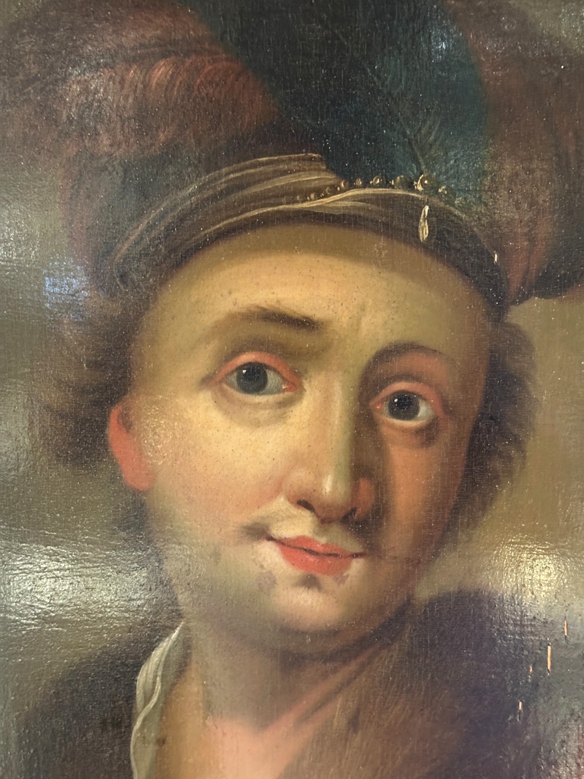 Barockes Adelsbildnis um 1730 – Öl auf Holz – feine Malerei – Hofmalerqualität1