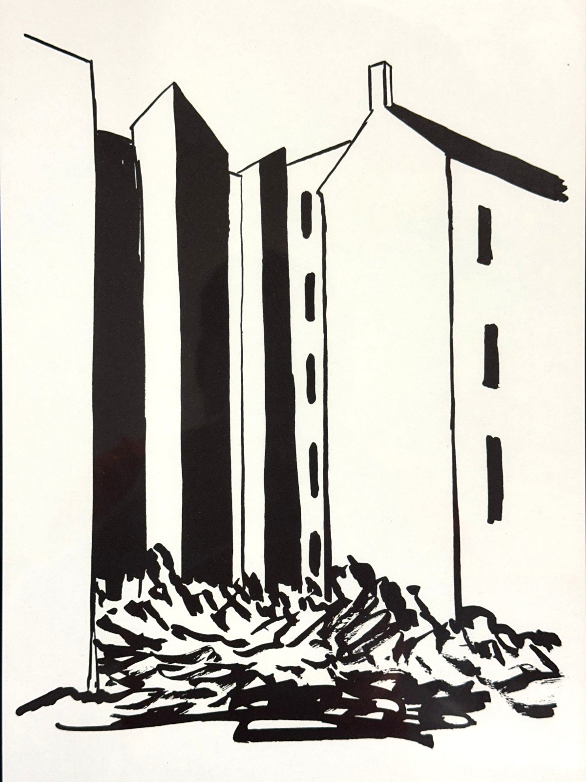 Werner Heldt – Berliner Trümmerlandschaft – Druck aus der Berliner Mappe – unsig1