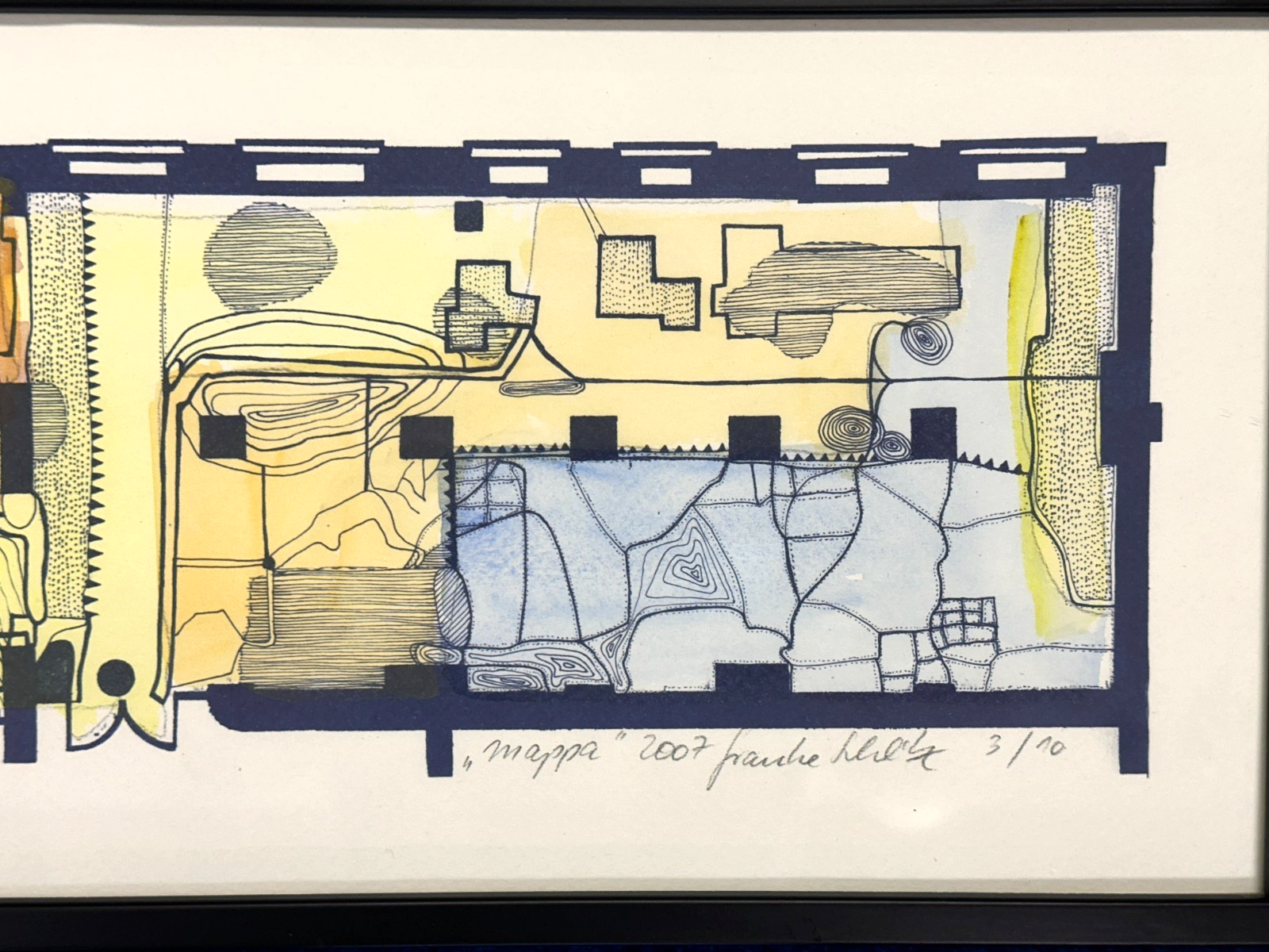 Frauke Schlitz – „Mappa“, 2007 - kolorierte Lithografie - signiert & nummeriert1