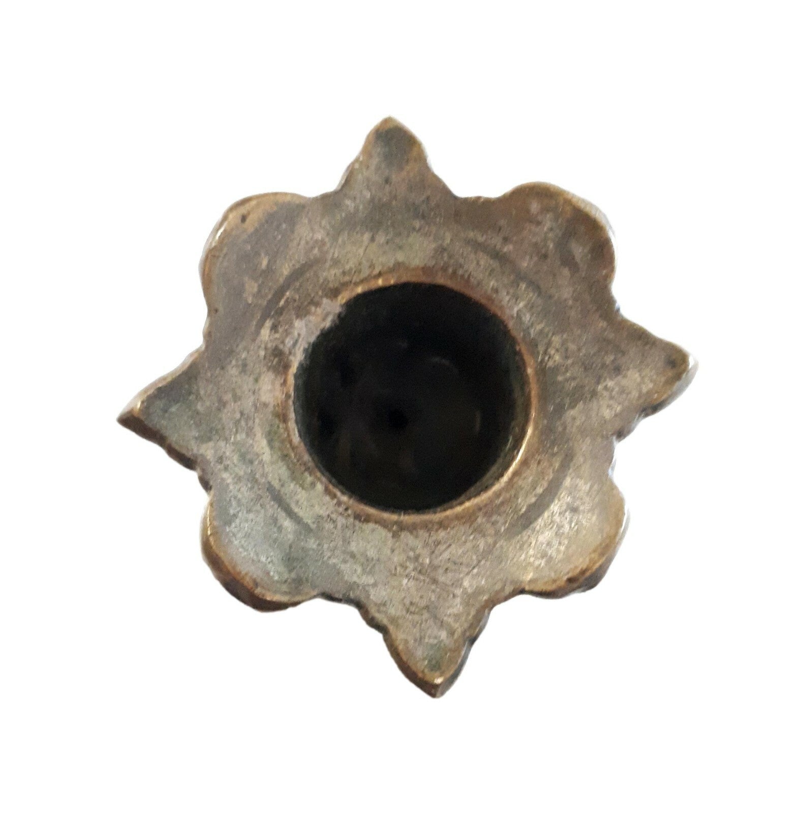 antiker Barockleuchter Kerzenhalter Kerzenständer - Messing Bronze Blech 5