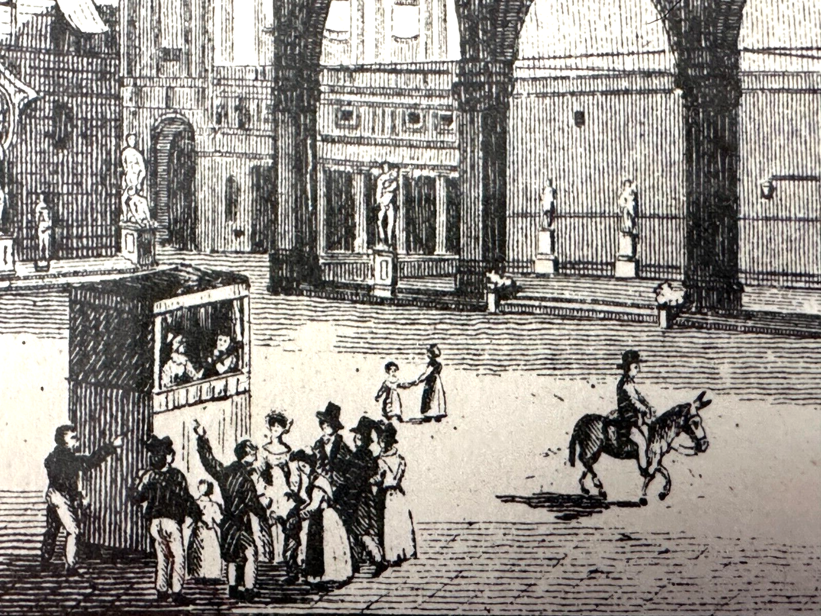 Florenz Piazza della Signoria - Palazzo Vecchio und Loggia dei Lanzi - Stich8