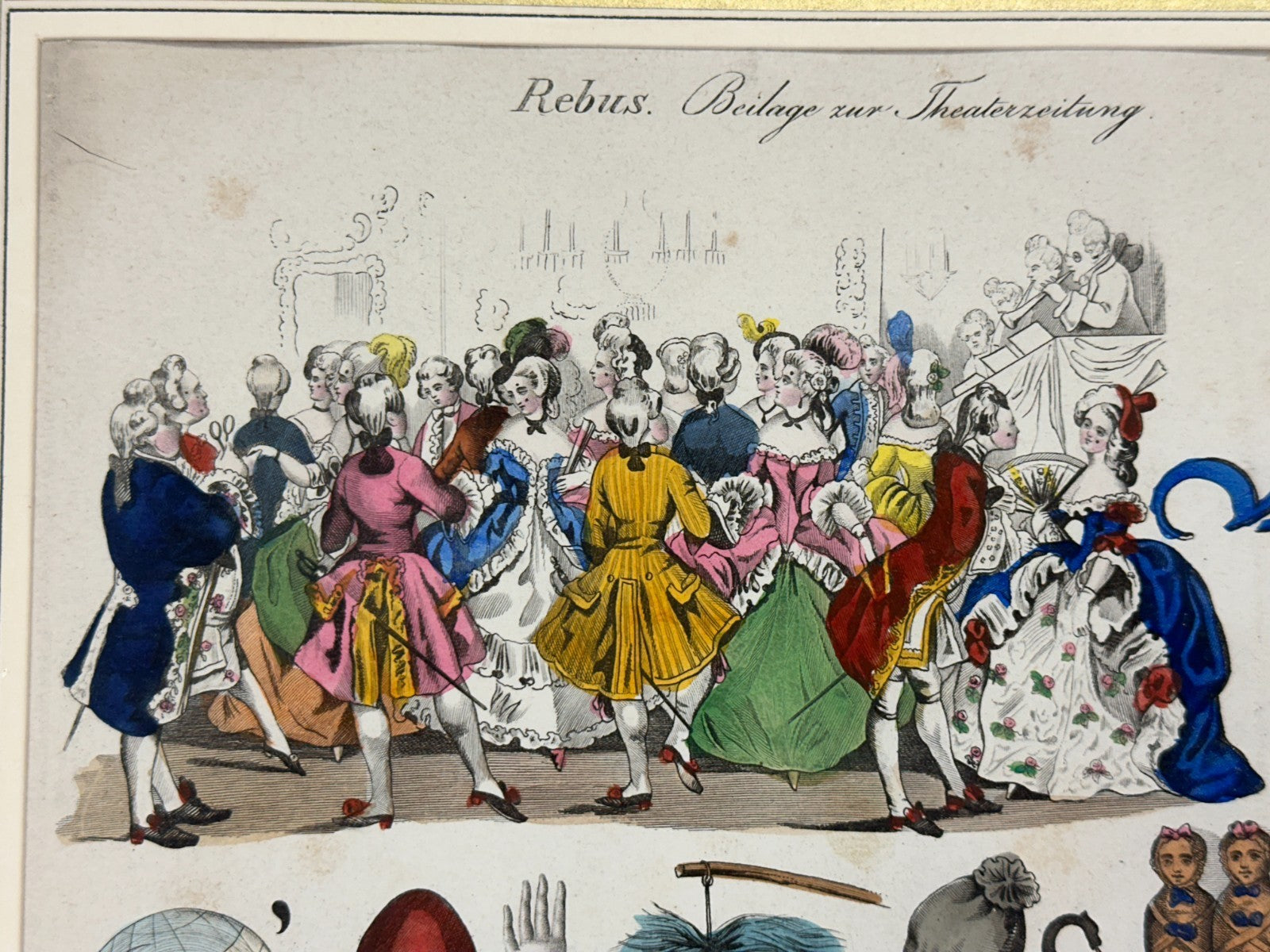 Rebus Nr. 18 – kolorierter Kupferstich 1809/10 - Andréas Geiger & Anton Elfinger1