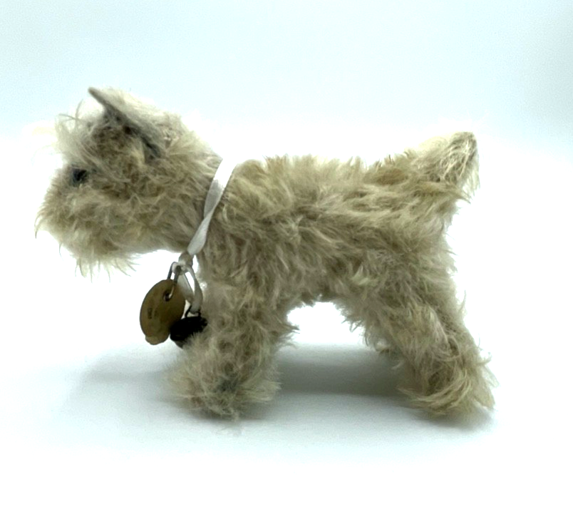 Vintage Steiff Mohair Hund Tessie 60er Jahre mit Schild H ca. 8 cm gepflegt6