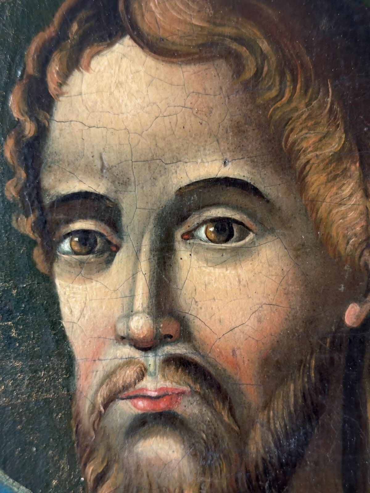 barocke Ikone um 1720 - Russland/Ukraine - Salvador Mundi - Eitempera auf Holz9